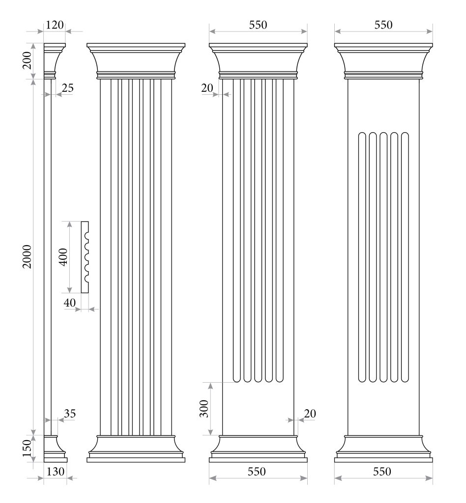 Пілястра PL 104